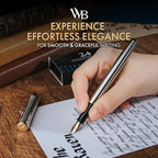 Wordsworth & Black Fountain Pen Set, 18K Gilded Bent Nib, Includes 24 Pack Ink - Image 2