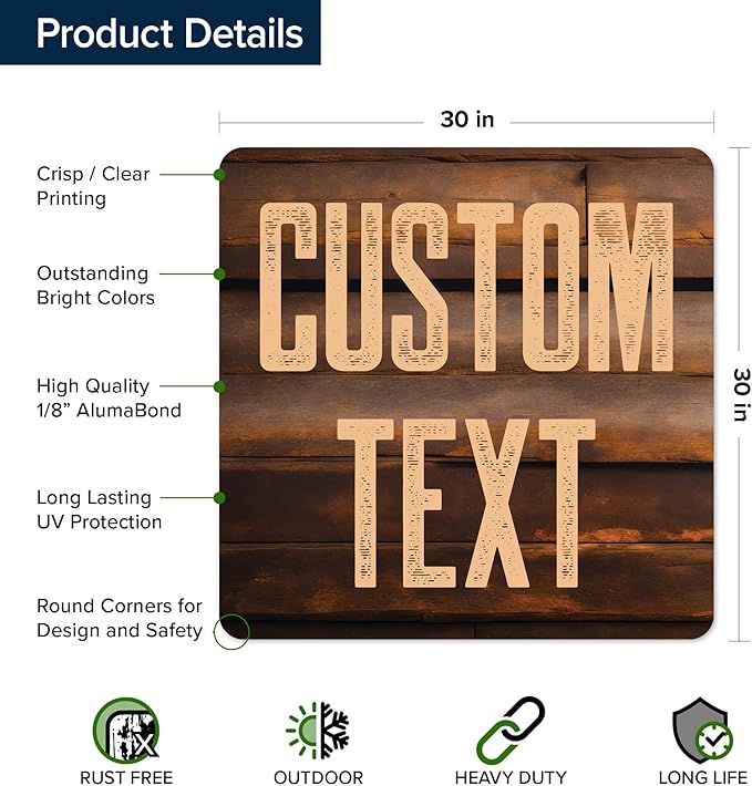 Custom Sign, Custom Street Sign, 11 Font Colors, 13 Font Styles, 4 Hole Options - Image 6