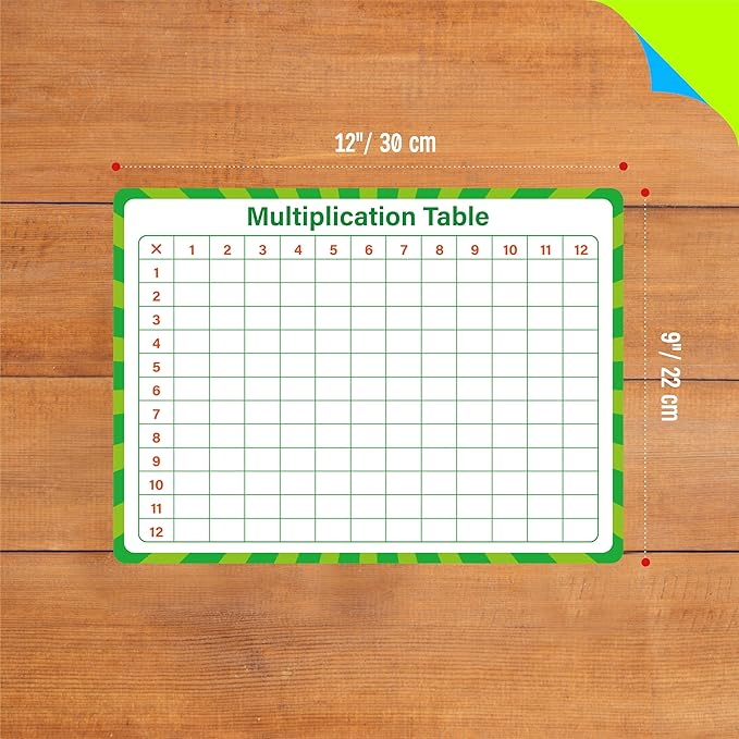 8 Packs Number Bond Whiteboards, Double Sided Dry Erase 1-12 Multiplication - Image 3