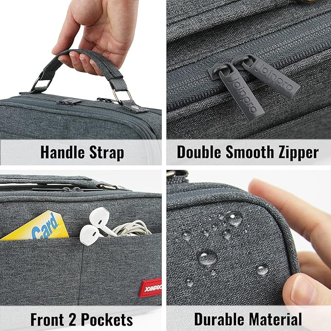 JOINPRO Pencil Case, Large Capacity Pencil Case Organizer; Double Zipper - Image 3