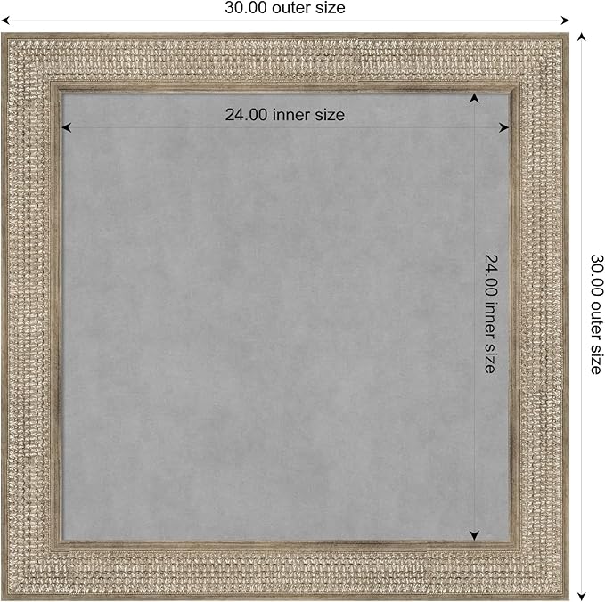 Amanti Art Silver Framed Magnetic Board 30x30 Medium Vision Board - Image 4