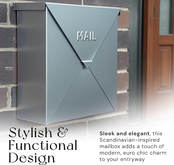 NACH Mailboxes for Outside Wall Mount, Waterproof Mailboxes for Outside - Image 3