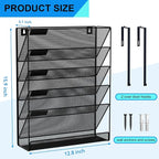 GDINDINFAN 6-Tier Hanging File Organizer Office Cubicle Accessories - Image 3