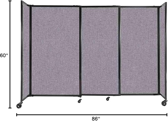 Versare Straightwall Sliding Portable Wall Partition | Freestanding Office - Image 7