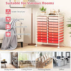 Happygrill 20-Drawer Organizer Cart Tools, Mobile Utility Storage Cart - Image 7