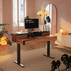 HUANUO Standing Desk with Drawers, 48 Inches Electric Height Adjustable Desk by HUANUO