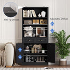 BORNOON 71.4" Tall Bookshelf - Image 5