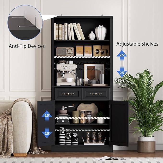 BORNOON 71.4" Tall Bookshelf - Image 5