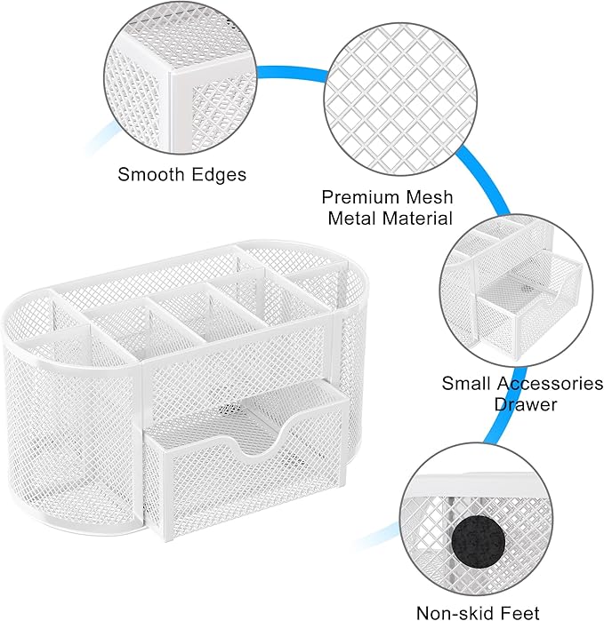 EasyPAG Mesh Pen Holder Desk Organizer - Image 4