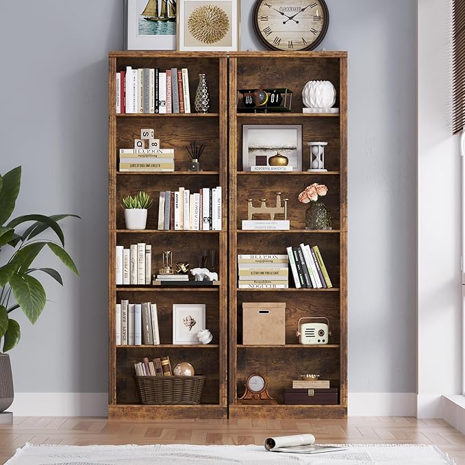 BORNOON 75" Tall Bookshelf, 6-Tier Floor Standing Bookcase - Image 4