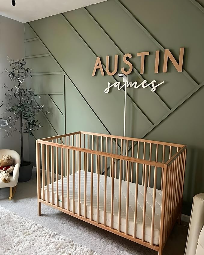Personalized Wooden Name Sign for Nursery - Image 2