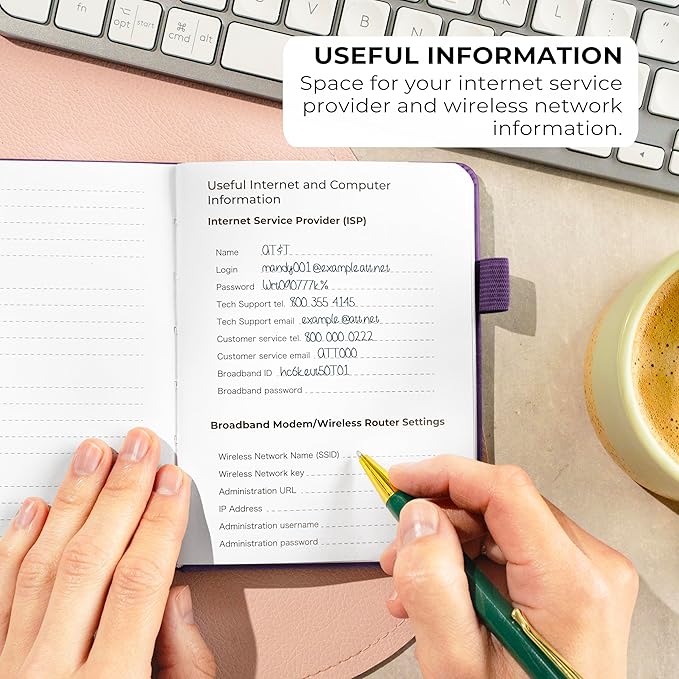 Clever Fox Password Book with alphabetical tabs. Internet Address Organizer - Image 5