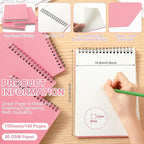 Engrowtic 2 Pack Graph Paper Spiral Notepad A5 Top Wirebound Notepad Grid - Image 2