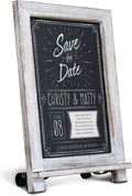 HBCY Creations Rustic Whitewash Tabletop Chalkboard Sign / Hanging Magnetic by HBCYCreations