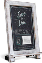 HBCY Creations Rustic Whitewash Tabletop Chalkboard Sign / Hanging Magnetic by HBCYCreations