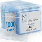 Mata1-USA Plastic Extra-Thick Horizontal Card Protector, Large Size No Zipper by Mata1