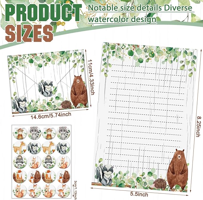 TaoBary 160 Pcs Stationery Paper Set 50 Double Sided Stationery Papers - Image 2