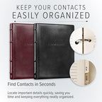 Gallery Leather Large Address Book - Image 3