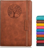 Biuwory Lined Journal Notebook for Women Men, 256 Pages A5 Hardcover Leather by Biuwory