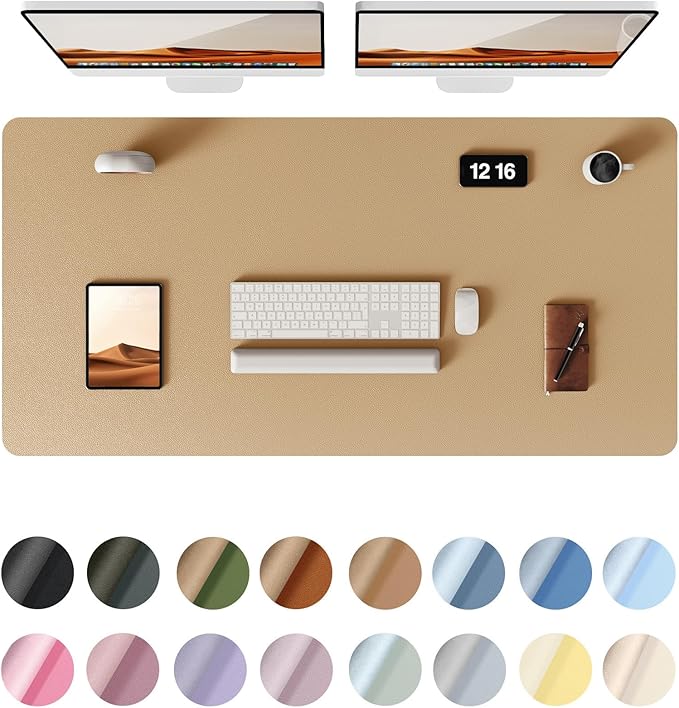 YSAGi Leather Desk Protector, Office Mat, Large Mouse Mat, Non-Slip PU Leather by YSAGi