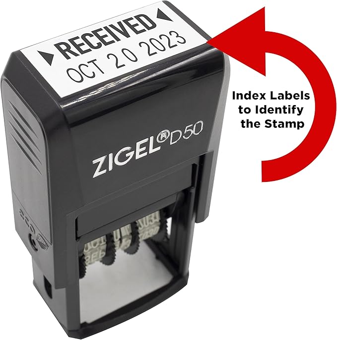ZIGEL D50 Date Stamp with Received - Image 5