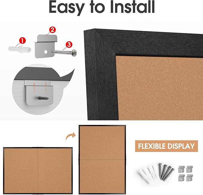 Board2by Extra Large Cork Bulletin Board 60" X 48", Foldable Notice Pin Board - Image 7