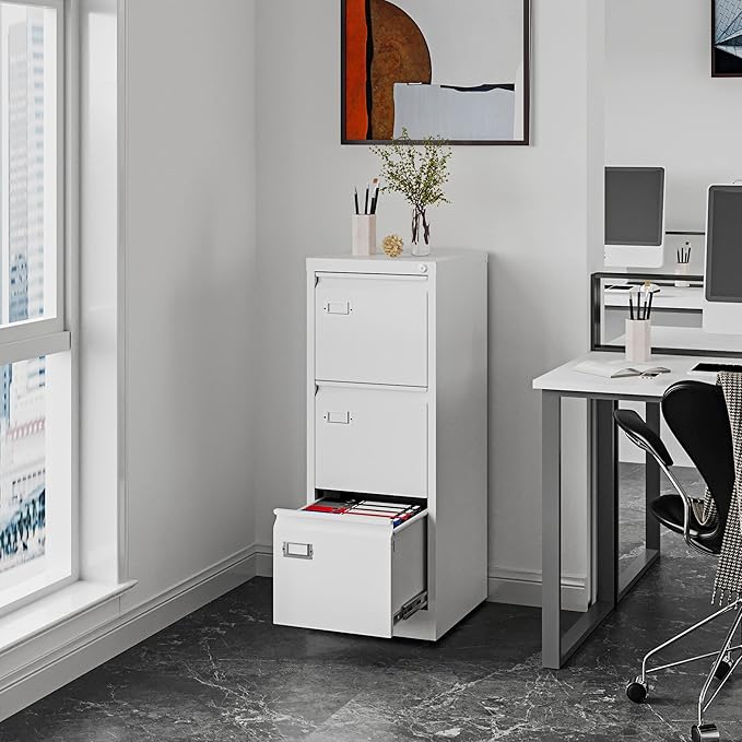 Fesbos 3 Drawers Vertical File Cabinets - Image 2