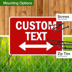 Custom Arrow, Custom Directional Sign, Two way Arrow, 10x14 Inches, 55 mil - Image 5