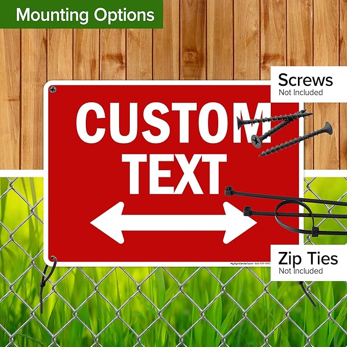 Custom Arrow, Custom Directional Sign, Two way Arrow, 10x14 Inches, 55 mil - Image 5