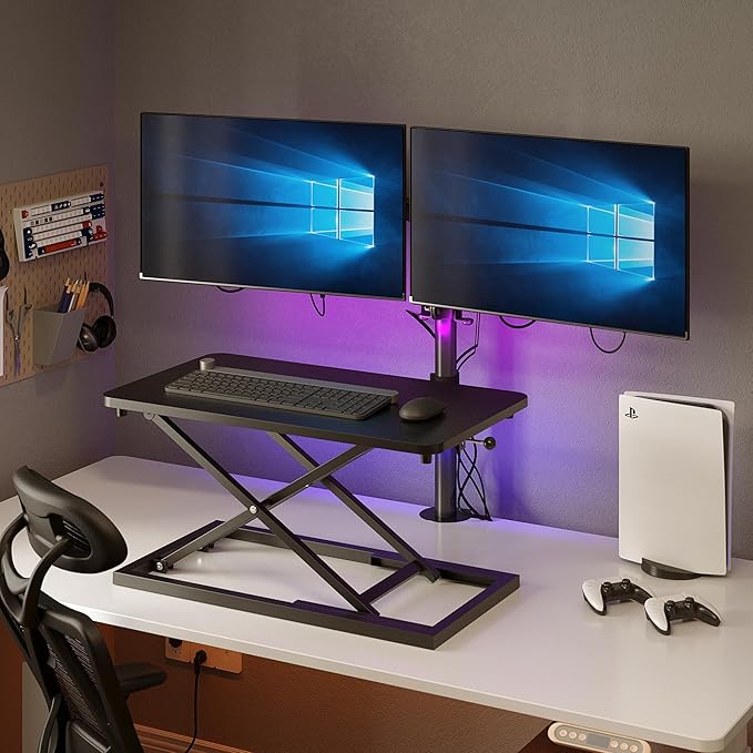 Decoholic Single 24 inch Scissors Lift Keyboard and Mouse Riser, Height - Image 2