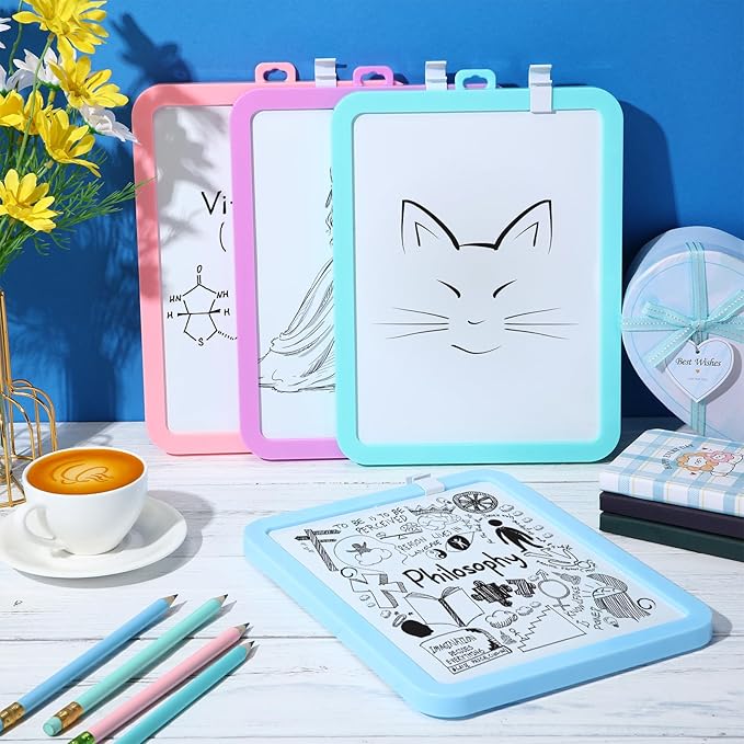 Outus 10 Pcs Dry Erase Mini White Boards Bulk 8.5 x 11'' Small Magnetic - Image 3