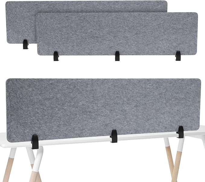 2pcs Privacy Panel, Standing Desk Divider 60"x16" Desktop Office Furniture by Unknown
