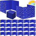 Blue 24-Pack Desk Dividers for Students, Waterproof Plastic Study Carrel Divider