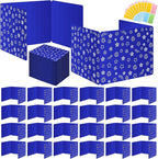 Blue 24-Pack Desk Dividers for Students, Waterproof Plastic Study Carrel Divider by Ubenic