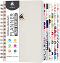Clever Fox Planner 2.0 Spiral, Undated Weekly & Monthly, White | 5.8x8.3, colorful pages, time-management & productivity organizer, to-do list, habit tracker, start anytime w/ undated pages