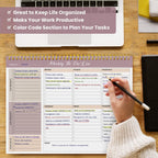 Weekly To Do List Notepad with 52 Undated Sheets（8.5"×11"）- Undated Weekly Planner Notepad for Office Desk Accessories and Supplies - Midnight Lilac