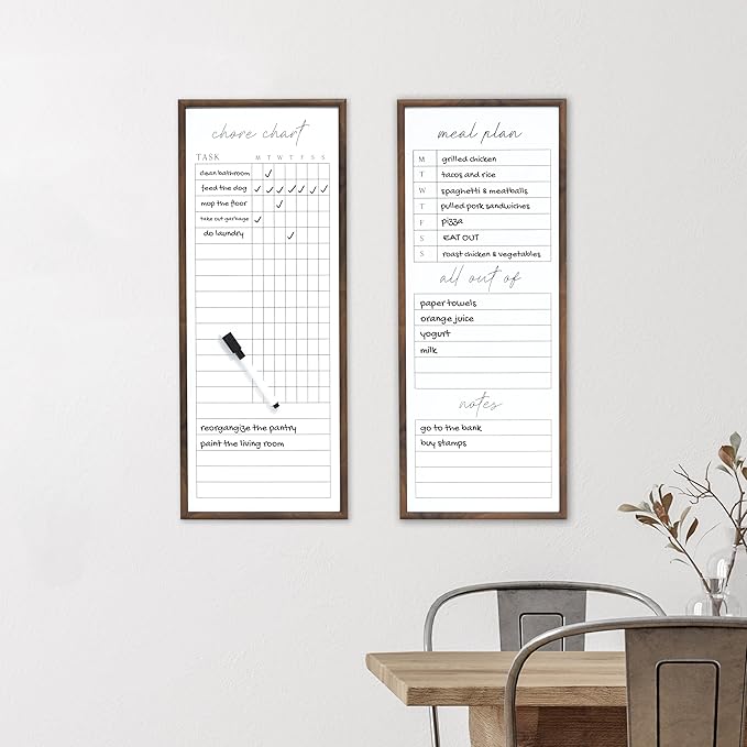 Sheffield Home Set of Two Family Planner Dry Erase Boards Featuring, Chore Chart - Image 6