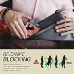 BWEGRHE Small Travel Wallets, RFID Blocking PU Leather Credit Card Holder - Image 3