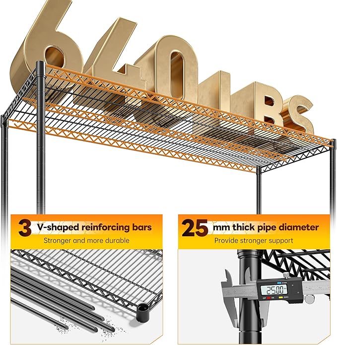 REIBII 83"H Storage Shelves 3840LBS Metal Shelving Unit Garage Shelving Heavy - Image 9