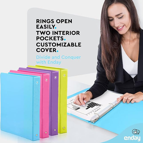 1 Inch 3 Ring Binder 1” Binder Clear View Cover - Image 2