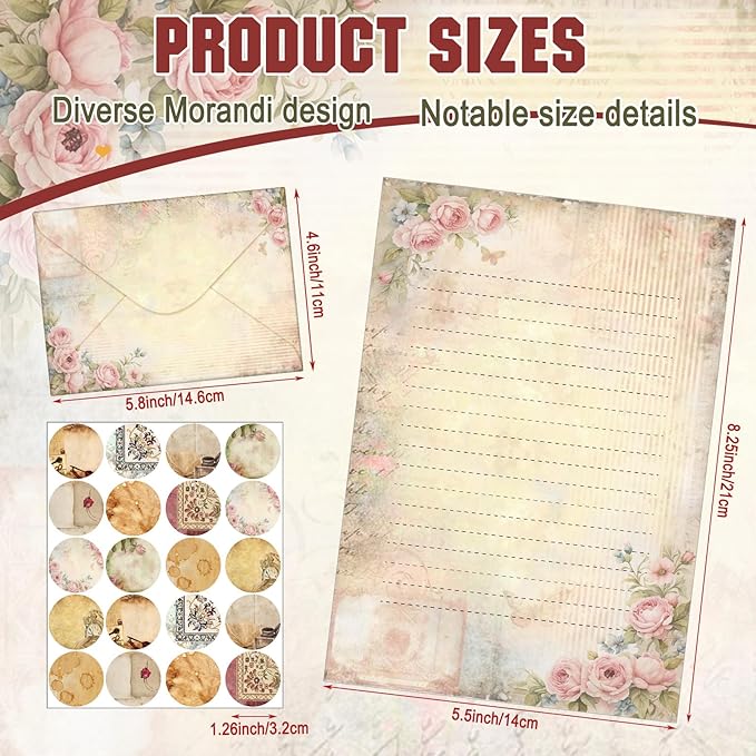 TaoBary 160 Pcs Stationery Paper Set 50 Double Sided Stationery Papers - Image 2