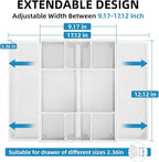 Marbrasse Expandable Desk Drawer Organizer, Mesh Drawer Organizer Tray - Image 2