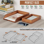 demigo desk organizer letter tray set of 2 shown in use