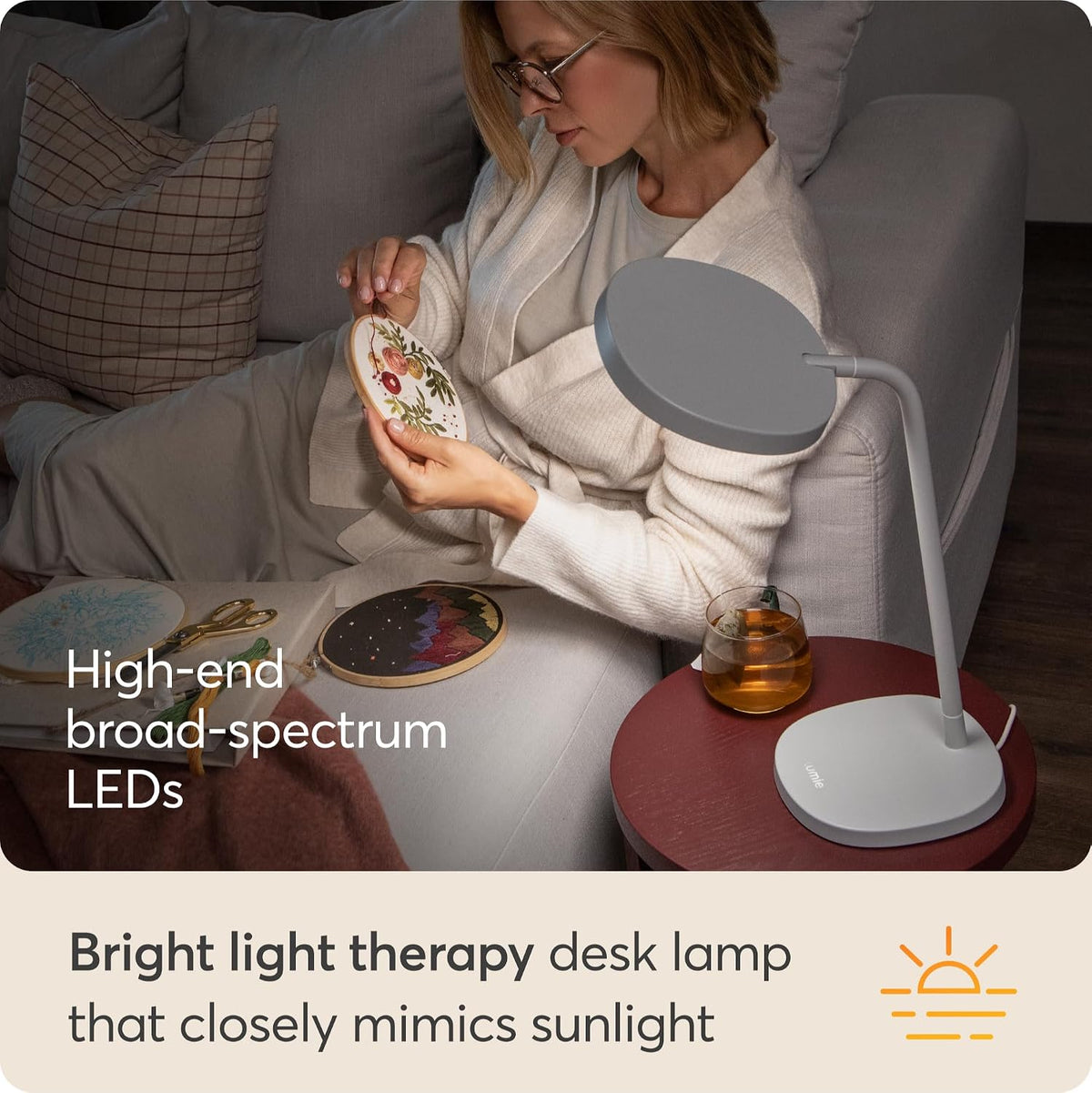 Lumie Task - 10,000 Lux Adjustable Bright Light Therapy Desk Lamp for Mood an...