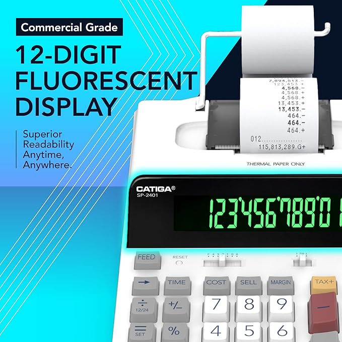 CATIGA 12 Digit Thermal Printing Calculator - Image 3