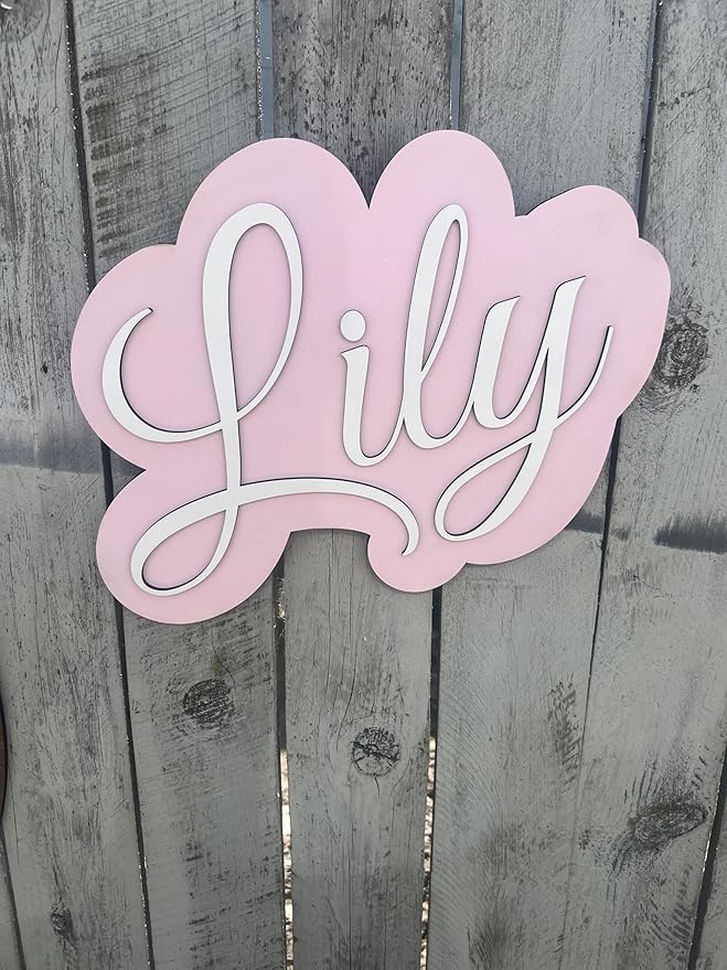 Custom Baby Name Sign- Wood bedroom sign- Kids room decor - Image 5