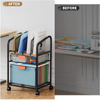 Marbrasse Rolling File Cart - Image 5