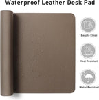 Aothia Leather Desk Pad Protector, Large Mouse Pad, Office Mat, Non-Slip PU - Image 7