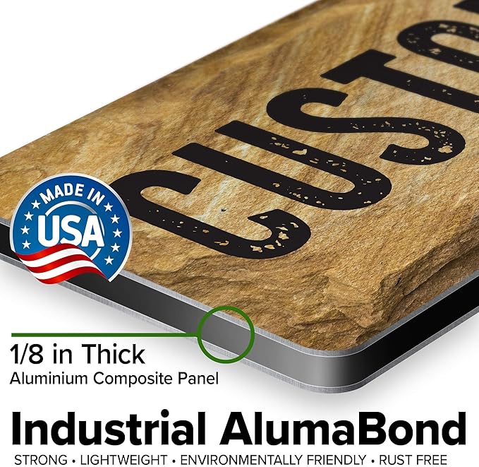 Custom Sign, Custom Street Sign, 11 Font Colors, 13 Font Styles, 4 Hole Options - Image 3