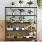 HCHQHS Bookshelf, 5-Tier Industrial Bookcase, Freestanding Tall Bookshelves - Image 8